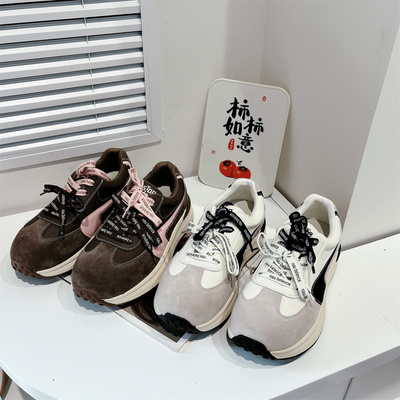 真皮牛皮！撤柜断码清仓女鞋运动鞋阿甘鞋系带舒适百搭6790-268