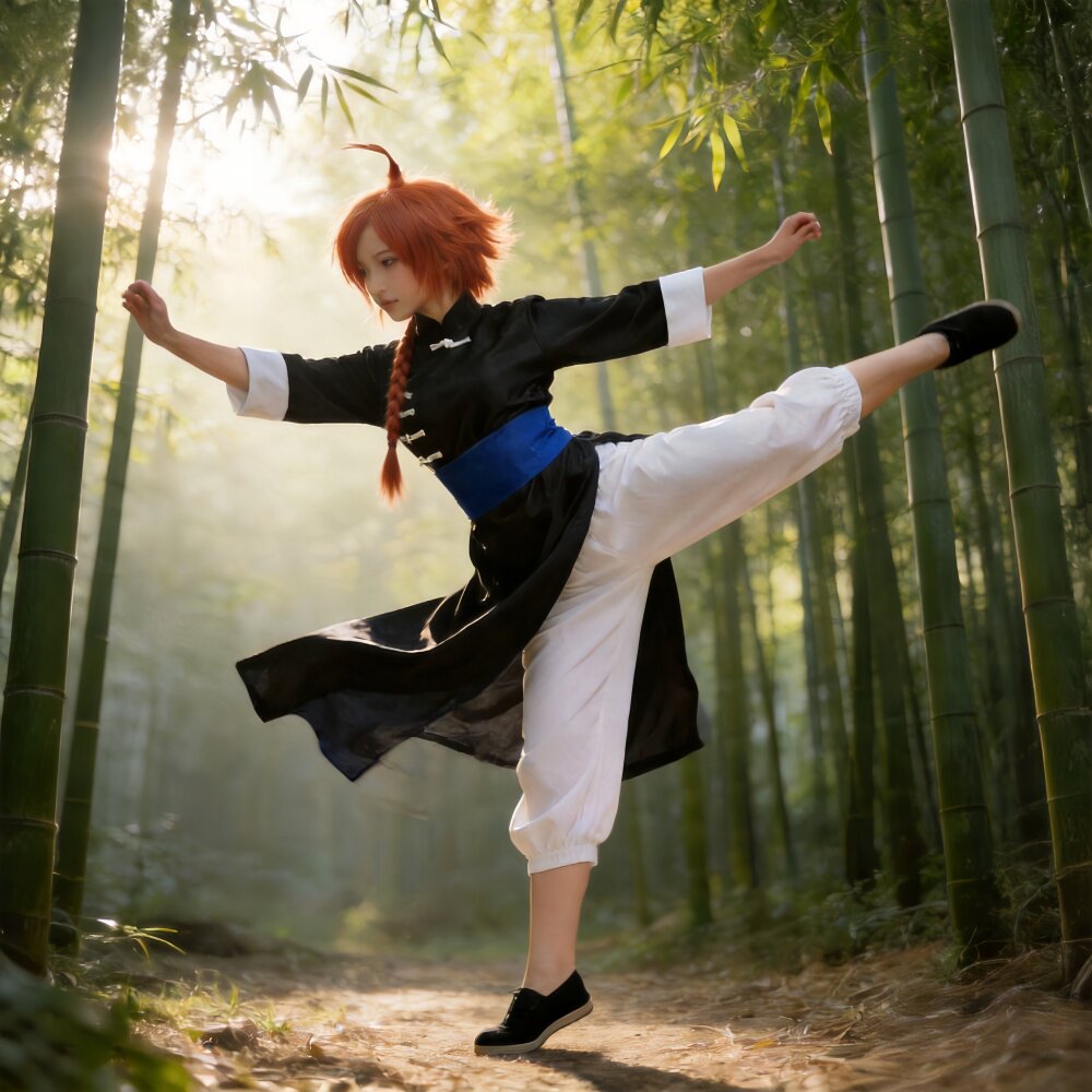 动漫银魂尼桑夜兔神威cos服练功服cosplay衣服cosply服装 男全套