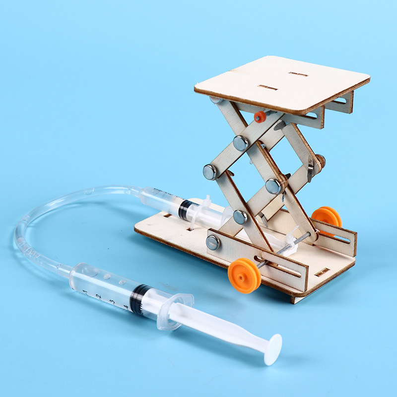 diy液压升降机升降台模型 科技小制作发明 儿童手工 科学实验玩具