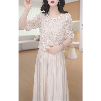 轻奢高级感两件套连衣裙女