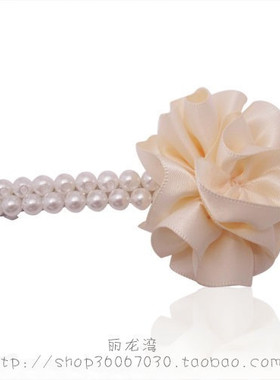 丽龙湾 手工花朵发夹顶夹弹簧夹发卡头花韩版发饰T&L