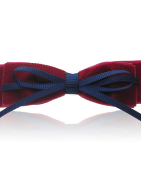 丽龙湾手工蝴蝶结发饰发夹发卡头饰绒面头花