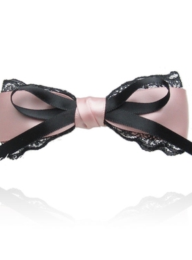 丽龙湾 手工蝴蝶结发饰发夹发卡头饰头花 韩国蕾丝弹簧夹顶夹115