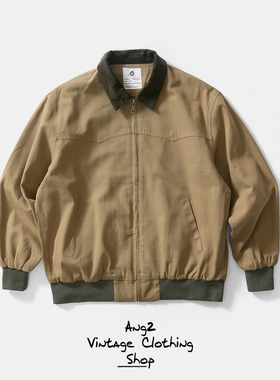 Ang2 Stu 复古撞色 五金细节好 秋装日系男式翻领短夹克工装外套