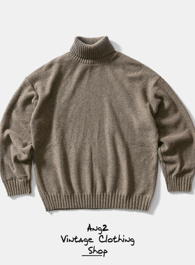 Ang2 Stu bi入内搭单品 秋装简约纯色宽松套头可翻高领毛衣针织衫