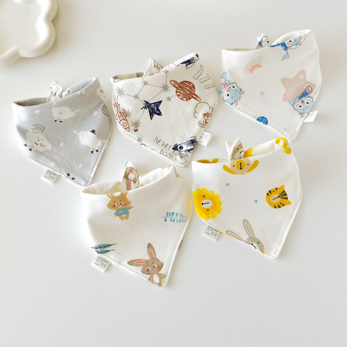 A类婴儿纯棉三角巾超软口水巾