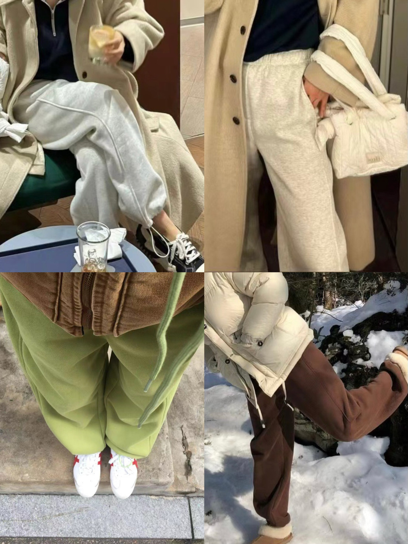 韩系宽松大码女装松紧腰加绒抽绳卫裤显瘦长裤冬季阔腿女裤休闲裤,女装/女士精品,卫裤,淘宝优惠券,粉丝福利购,淘宝优惠卷