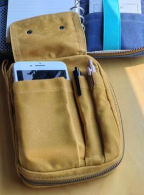 油蜡帆布奇葩A6活页记事本拉链手账笔记本收纳包大容量2025最新款