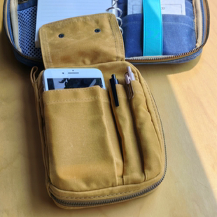 油蜡帆布奇葩A6活页记事本拉链手账笔记本收纳包大容量2025最新款