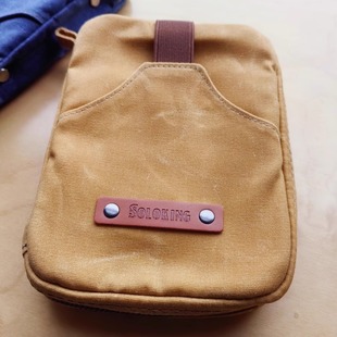 油蜡帆布奇葩A6活页记事本拉链手账笔记本收纳包大容量2025最新款