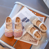 小女孩单鞋 女童艾莎公主鞋 子宝宝洋气水钻皮鞋 春秋儿童鞋 2026新款