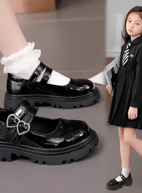 2026新款春秋女童鞋子黑色皮鞋儿童公主学生礼服演出鞋小女孩单鞋