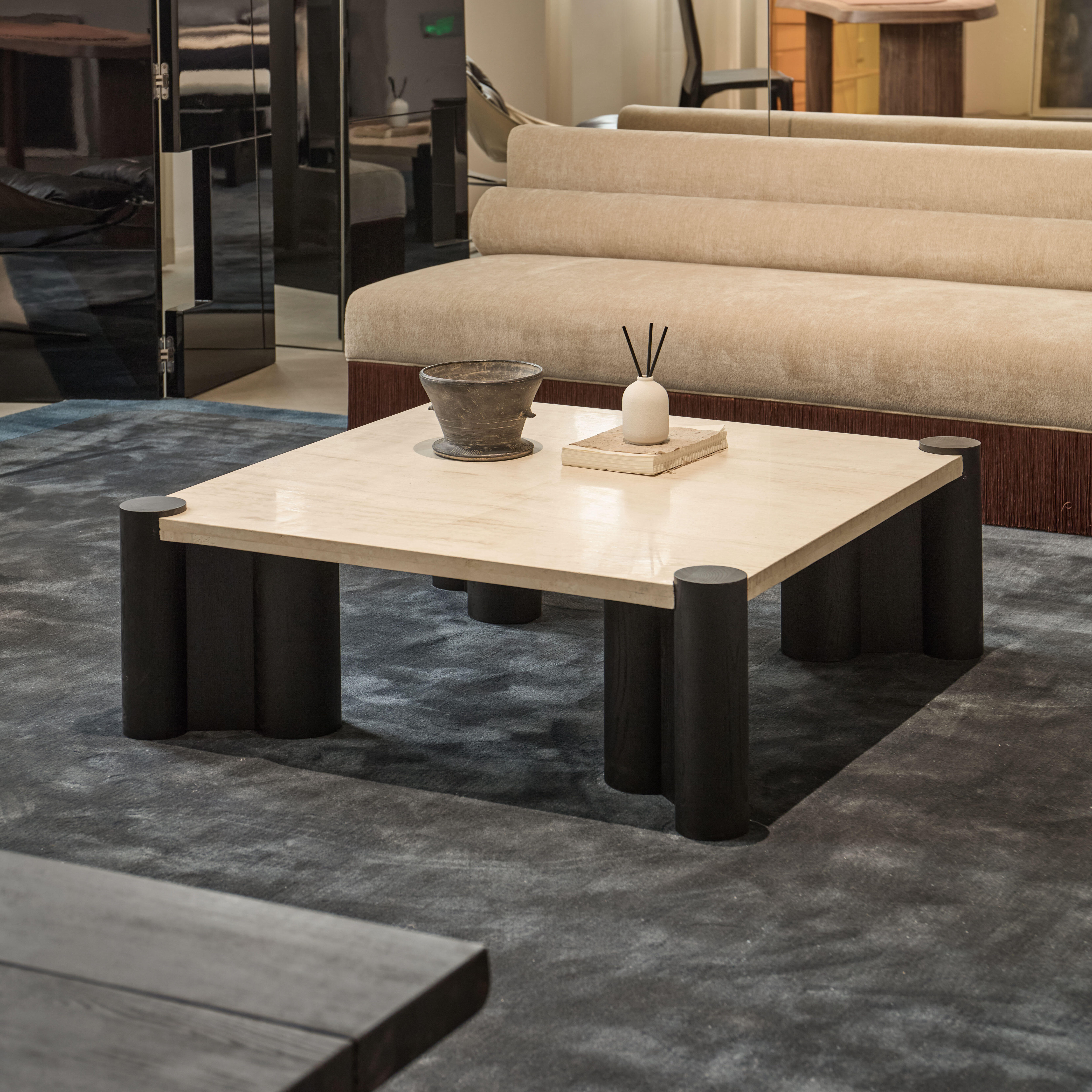 复古家用胡桃木茶几2025新款现代简约设计师茶几客厅实木色中古风