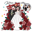 手绘q版 头像定制礼物漫画卡通人物插画设计情侣宝宝动漫真人结婚