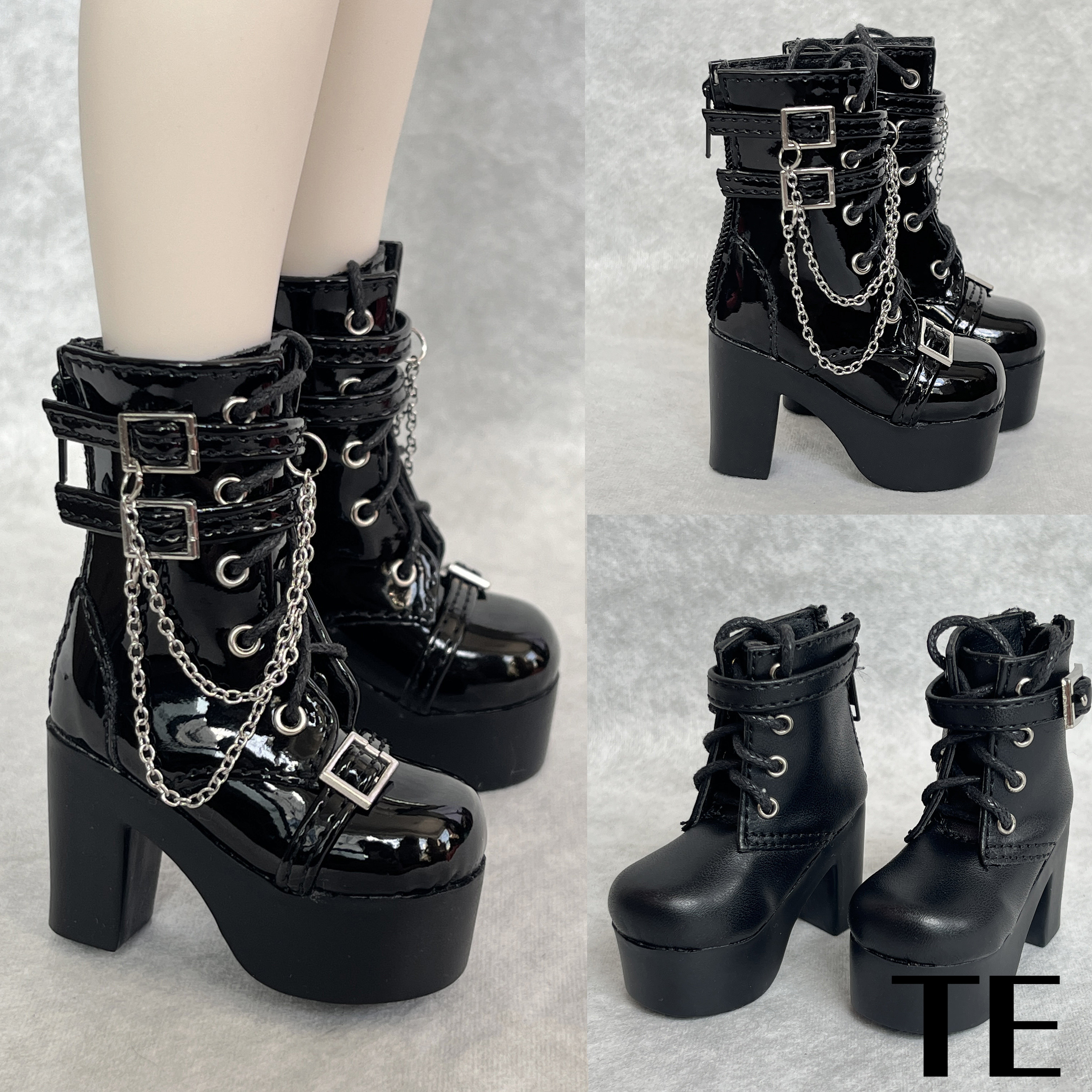 【TE BJD】4分3分女BJD娃娃鞋子impl68高跟鞋短靴大力力胖4肉四SD