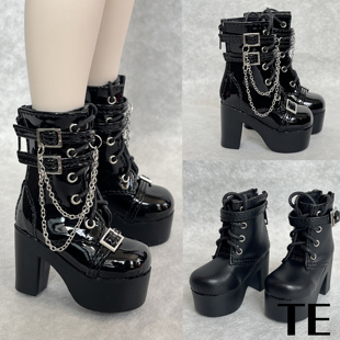 【TE BJD】4分3分女BJD娃娃鞋子impl68高跟鞋短靴大力力胖4肉四SD