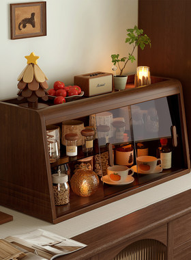 实木杯架防尘餐桌台面水杯茶杯收纳架餐边柜咖啡杯杯子收纳置物架