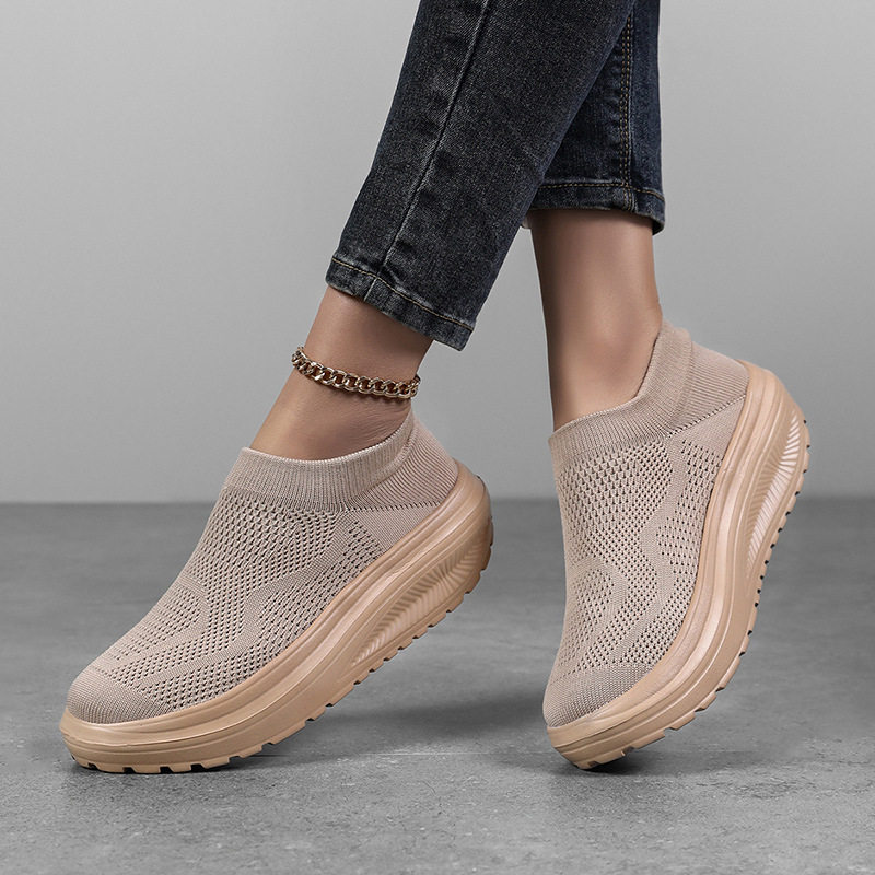 大码春秋飞织面摇摇鞋女鞋轻轻底厚底泡沫底运动鞋摇摇鞋跑步,女鞋,浅口单鞋,淘宝优惠券,粉丝福利购,淘宝优惠卷