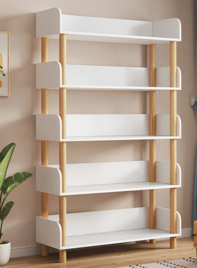 书架置物架家用绘本架玩具收纳架一体展示架床头边小书柜