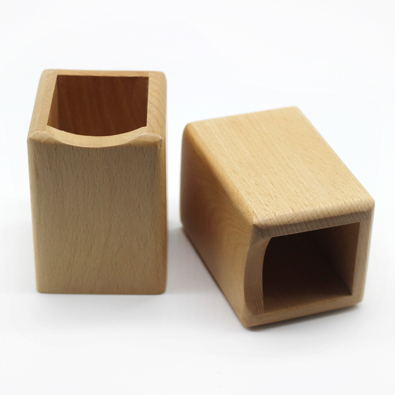 木质实木笔筒创意时尚 简约多功能实木文具用品桌面办公 榉木笔筒