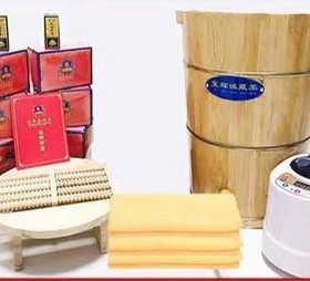 熏蒸桶天玺盛世香柏木熏蒸桶加热过膝60高足浴泡脚熏蒸木桶单桶