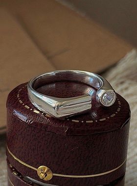 S925纯银韩版小众设计复古锆石