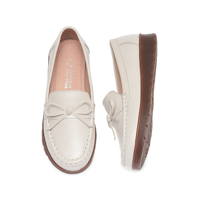 2023真皮妈妈鞋春夏软底防滑单鞋中老年鞋女士鞋子一脚蹬透气豆豆