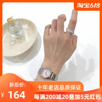 Casio Watch female Casio steel band pointer calendar week small dial quartz female watch ltp-v006d-7b