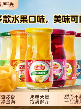 欢乐家水果罐头橘子雪梨杨梅山楂