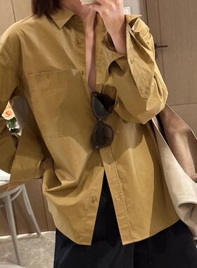 btbstudio 托马斯梅森有机棉 罗马假日宽松单口袋衬衣