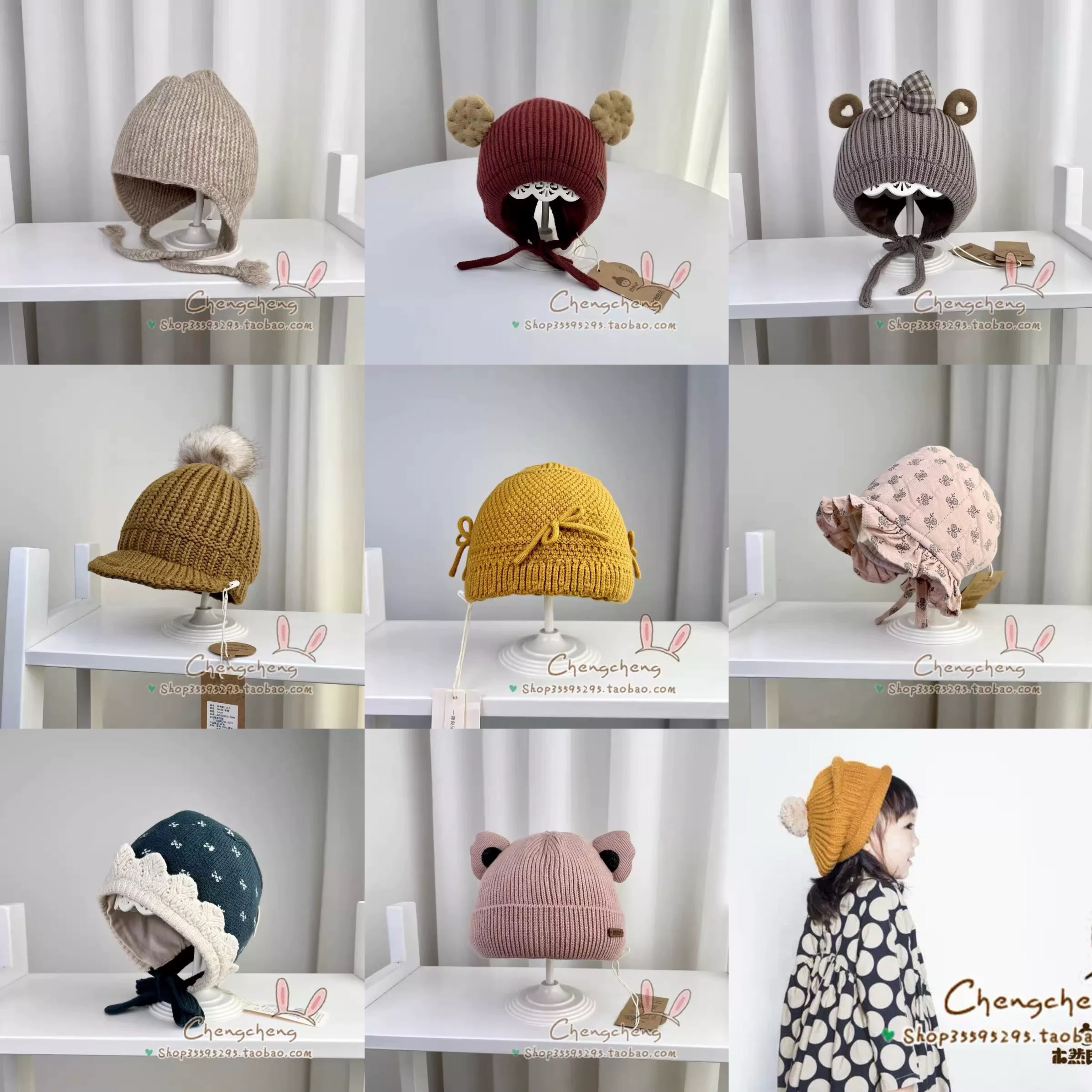 洋气百搭文艺可爱木然良品套头帽