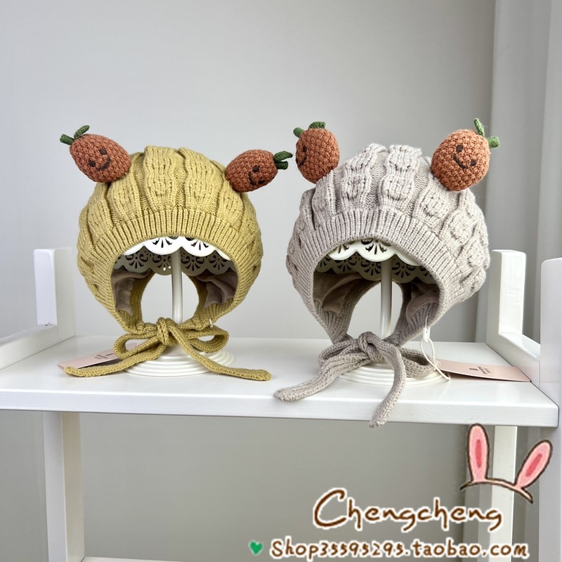 爱的热浪冬季新款男女宝宝婴儿童大桔大利后开叉护耳毛线可爱帽子,童装/婴儿装/亲子装,帽子,淘宝优惠券,粉丝福利购,淘宝优惠卷