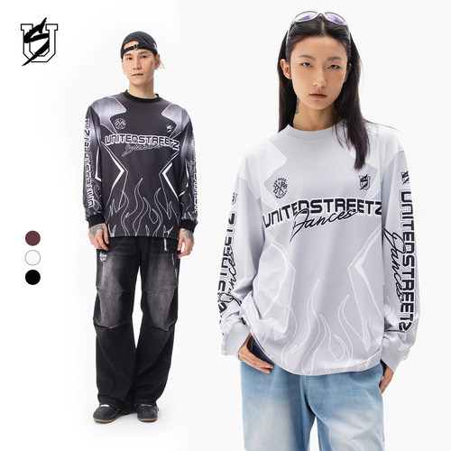 US街牌嘻哈速干透气长袖T恤