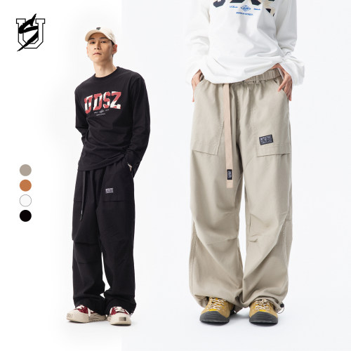 US联邦街牌飘带伞兵贴袋休闲裤