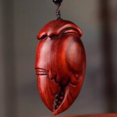 小叶紫檀大钳子手把件螃蟹钳子吊坠挂件招财手中有钱崖柏富甲天下