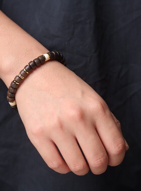 沉香木三生三世手串直切药片珠