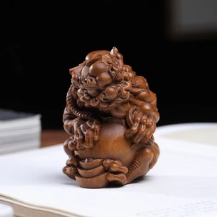 澳洲老山檀香五帝貔貅手把件高油奶香雕刻挂件文玩盘玩工艺品摆件
