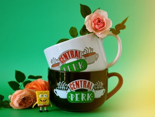 老友记周边centralperk600ml大容量陶瓷马克杯咖啡杯碗杯 现货