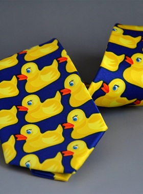 老爸老妈浪漫史周边  Barney的Ducky tie 小黄鸭子领带 外贸原单