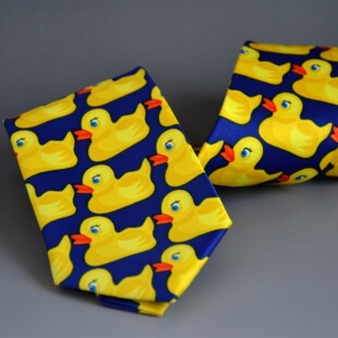 老爸老妈浪漫史周边  Barney的Ducky tie 小黄鸭子领带 外贸原单