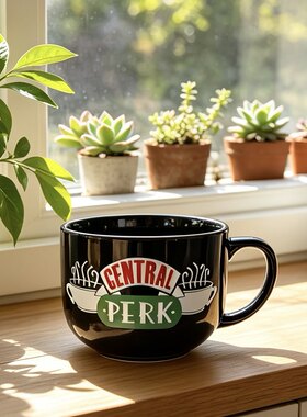 【现货】老友记周边centralperk600ml大容量陶瓷马克杯咖啡杯碗杯