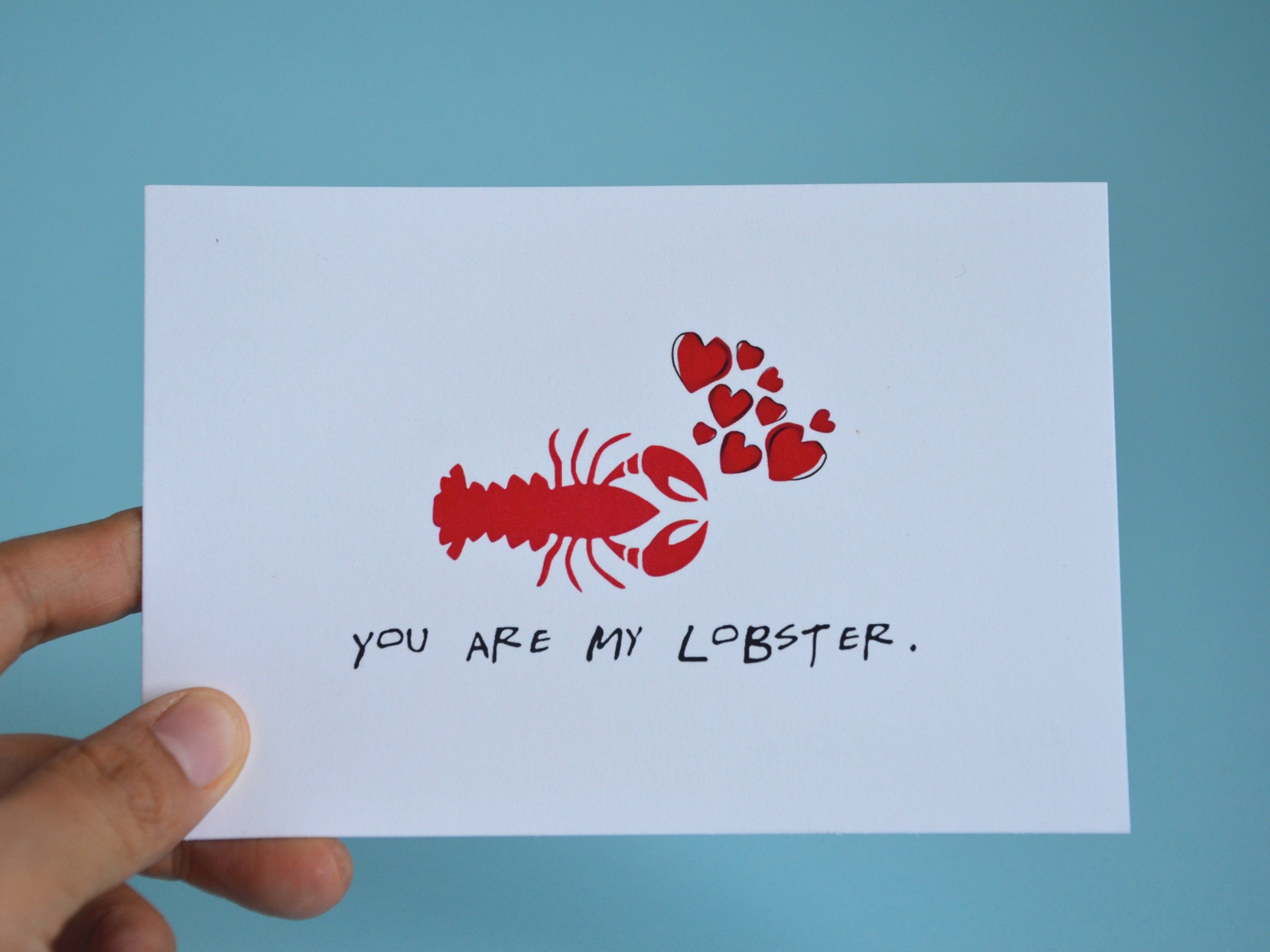 【表白卡】哼,就要做彼此的小龙虾~~you are my lobster 明信片
