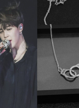 防弹少年团双环复古朋克风锁骨链
