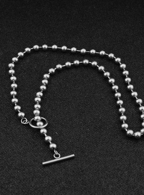 不锈钢珠链OT扣男女长项链毛衣链