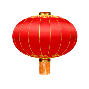铁口灯笼大红绸布灯笼户外防水广告印字春节灯笼装饰国庆灯笼挂饰