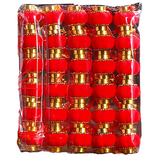 蛇年春节植绒小灯笼 过年氛围盆景装饰挂件 新年摆摊绒布红灯笼