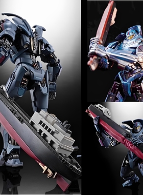 环太平洋电影手办美国机甲战舰危险流浪者可动发光机器人模型玩具