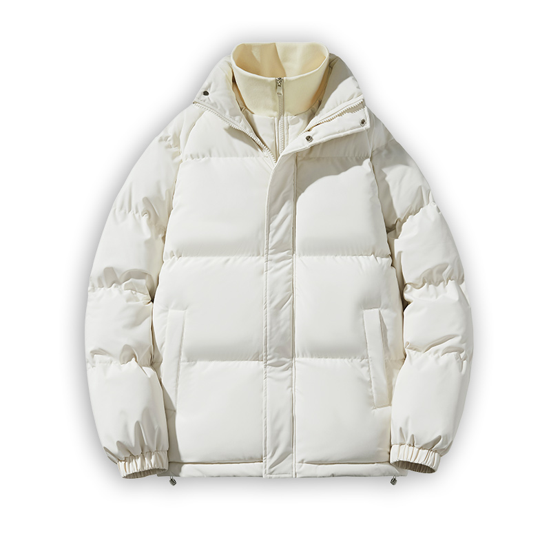 新款立领棉衣男潮男加厚棉外套青少年学院风棉袄本布收口袖棉服侧