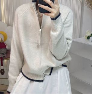 2025春季新款韩版宽松显瘦百搭圆领长袖针织开衫女毛衣外套上衣