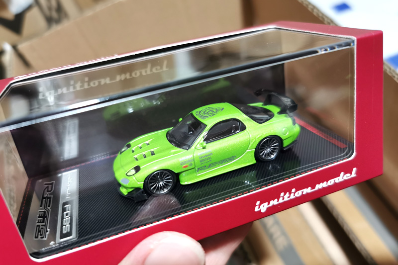 OIG绿色1:64马自达RX-7 FD3S RE雨宫Amemiya合金汽车模型